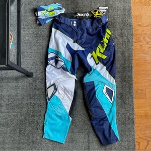 NWT Klim XC-Lite off road motocross motorcycle pants 30 turquoise/navy blue